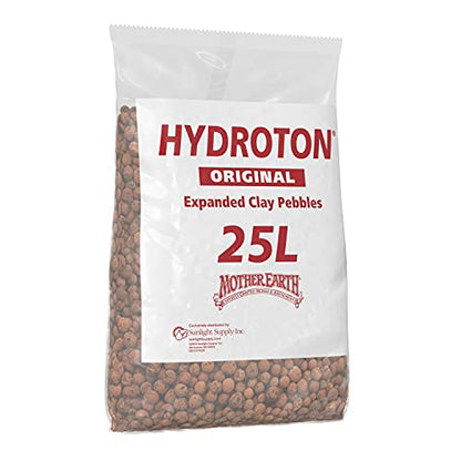 Mother Earth Products Mother Earth HGC714114 Hydroton Original Expanded Clay Pebbles, 25 Liter, Terra Cotta - size: 25 Liter