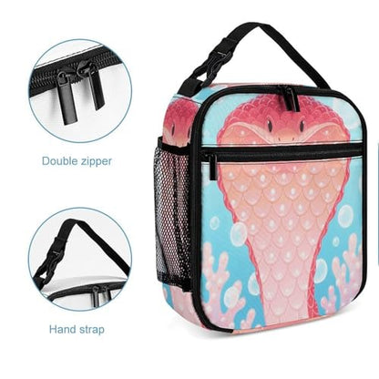 Snake Lunch Bag for Men/Women, Reusable Lunchbox for Adult, Small Lunch Tote Bag for Office, Work