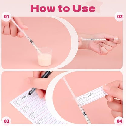 Syringes with Caps Kit, 50pcs 1ml Syringe, 2pcs 30ml Measuring Cup, 50pcs Adhesive Labels, for Colostrum, Pet Feeding, Scientific Labs - style: 1ml
