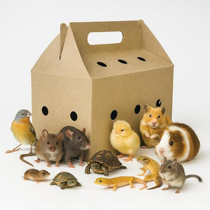 Disposable pet Carriers for Small animals-12 Pack. (Brown) - color: Brown