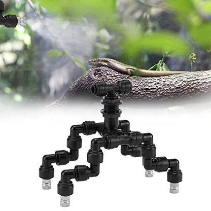 CozyCabin 4-Heads Reptile Mister Nozzles, 1/4'' Reptile Spray Nozzle 360 Degree Adjustable Detachable Nozzle - Fine Mist Fogger for Terrarium, Aquarium Rainforest - size: Four Head