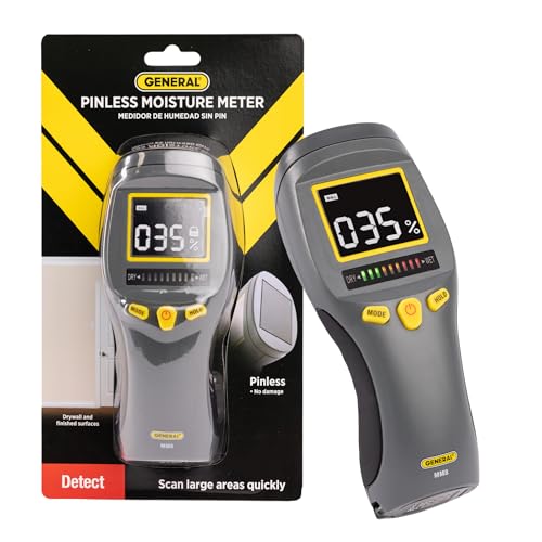 General Tools LCD Moisture Meter #MM8 - Leak and Humidity Detector - Pinless and Non-Invasive - size: MM8