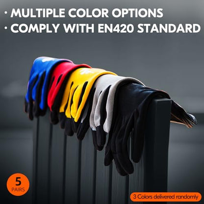 Vgo... 5Pairs Versatile Work Gloves,Gardening Gloves,Light Duty (AL8736) | synthetic leather,elastic,washable,dexterity,construction,planting,weeding,landscaping,farm,outdoor,light duty work - size: X-Large