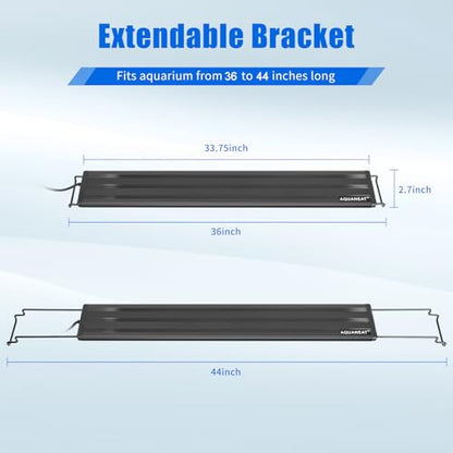 AQUANEAT LED Aquarium Light Full Spectrum for 36 Inch to 44 Inch Fish Tank Light Fresh Water - size: 36"-44"