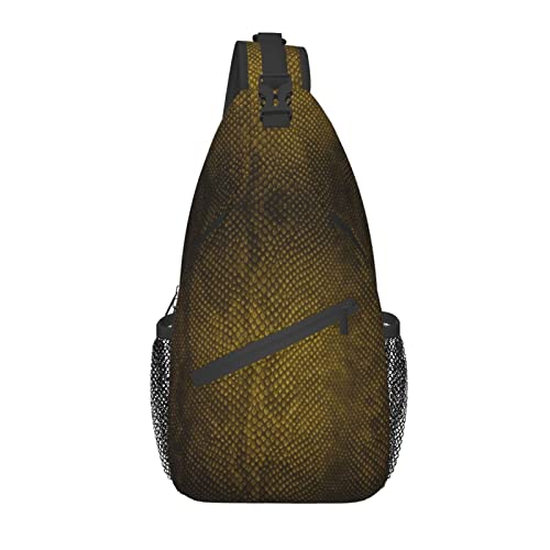 Snake Skin Sling Bag Animal Crossbody Chest Daypack Casual Backpack Women Shoulder Bag For Travel Picnic - color: Snake 07