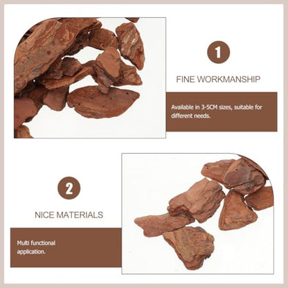 Levemolo Reptile Bark Bedding Natural Tree Bark Chips for Terrarium Decorations Gecko Substrate and Lizard Tank Decor 0.5 Kg Bag 2.36 X 1.18 X 0.39 in