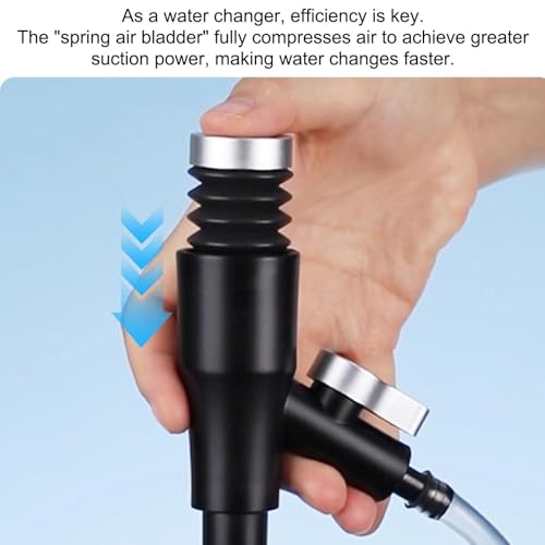 Gravel Vacuum for Aquarium Hand Pump Siphon Water Changer | Water Cleaner Gravel Siphon for Aquariums for Maintenance Cleaning Reptile Shrimp Home Office Apartment Dorm