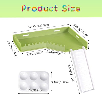 Hermit Crab Accessories - Platform with Ladder and Food Dish Hermit Crab Habitat Accessories Hermit Crab Climbing Toys for Reptiles, Turtles, Hamsters, Small Lizards, Geckos