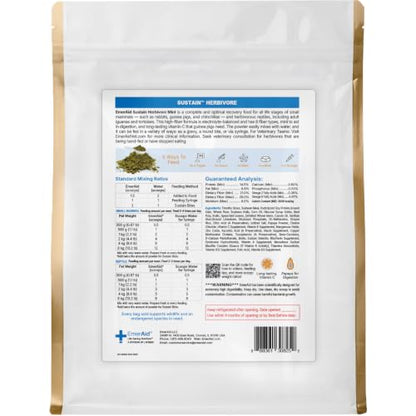 Sustain Herbivore (2 kg, Mint) | Nutritionally complete recovery food for herbivorous small pets and reptiles - size: 2000 g