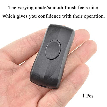 Hahiyo 2A 250V Inline Cord Switch Rocker Button Double Pole Feed-Through Control Switches Compact Wiring Design Easy Install Multi-Function 1 PCS for Kitchen Light Bedroom Table Lamp Light Gauge Wire