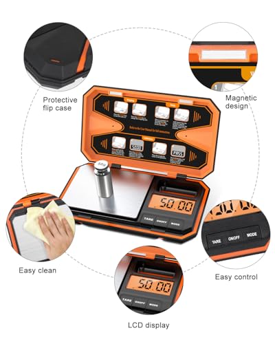 AMIR Digital Pocket Scale, 500g x 0.01g Gram Scale, LCD Display | Digital Food Scale with Tare Function, High precision, 6 Unit Conversion for Food, Jewelry, Coins, Coffee