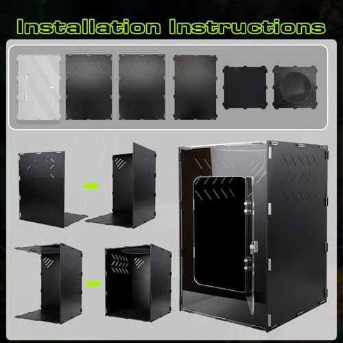 Reptile Tank Enclosure, Reptile Terrarium Acrylic Front Opening with Metal Translucent Mesh Top for Crested Gecko Lizards, Snakes, Chameleon (25Gallon) - color: 25Gallon