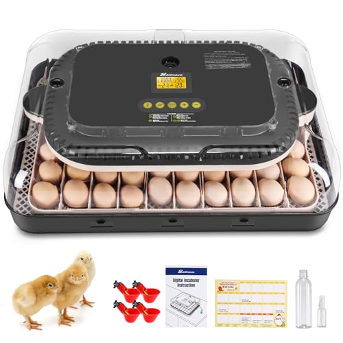 Sailnovo Incubators for Hatching Eggs 70 Egg Incubator with Automatic Egg Turning and Auto Humidification, Temperature Control, Incubator for Chicken Duck Quail Eggs, Perfect for Lab School Farm Use