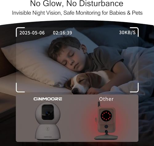 Upgraded 3K Security Camera Indoor, Free Time Lapse, AI Tracking & Face ID, PTZ 5G WiFi Dog/Pet/Baby Monitor Cameras for Home Security, Color Night Vision, Full Duplex 2-Way Talk - style: 3K Cam 1pack