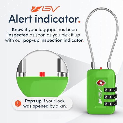 TSA Accpeted Luggage Travel Lock, Set-Your-Own Combination Lock for School Gym, Golf Bag, Locker, Luggage Suitcase Baggage Locks, Filing Cabinets, Toolbox, Case (Green, 2 Pack) - color: Green 2-Pack