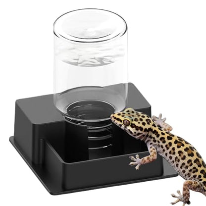 Reptile Water Feeder Wide-Mouth Reptile Feeding Tray | Lizard Water Feeding Bowl for Gecko Lizard Bearded Dragon Home Indoor Garden Yard Backyard Tank Aquarium - size: L1