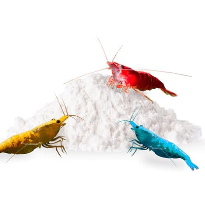SunGrow Shrimp Calcium White Powder, Supports Healthy Molting, Improves Shell Color, Growth & Strength, Enhances Water Quality, Breeding Support, Essential Mineral for Freshwater Shrimp, 1.8 oz