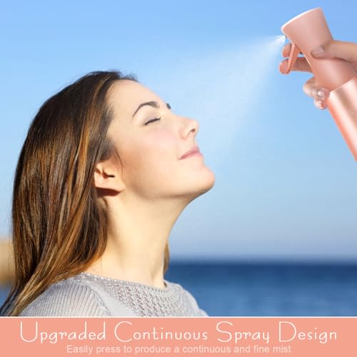 Hair Spray Bottle, Fine Mist Refillable Spray Container,Ultra-Fine Continuous Spray Bottle for Skincare, Plant Care, Pet Grooming, Cleaning - color: Pink-1 Pc, size: 6.8 Ounces