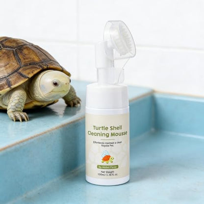 Reptile Cleaner Liquid - 100ml Gentle Moisturizing Reptiles Foaming Cleanser, 1Piece Hydrating Wash for Maintenance, Tropical Scent Pump with Soap Free Formula, Care Tool, Hygiene Mist for Tank