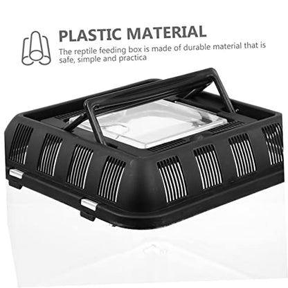 VANZACK Compact Turtle Travel Crate Reptile Carrier Breeding Box Pet Supply Spider Holding Container