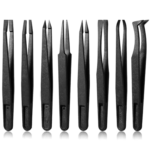 8 Pcs Venus Fly Trap Feeding Tweezers, Carnivorous Plant Feeding Tongs Straight and Curved Food Tongs for Flytraps Pitcher Plants Butterwort Reptile Feeding (4.6Inch)