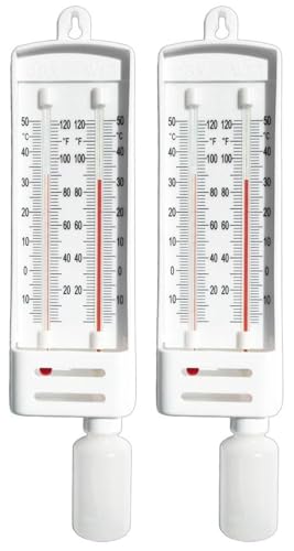 Sper Scientific Precision Wet & Dry Bulb Mason’s Hygrometer 736740 - Dual Thermometer Humidity Meter for Meteorology, Greenhouses, Laboratories, HVAC & Environmental Science - 2 pc - size: 2 Pack
