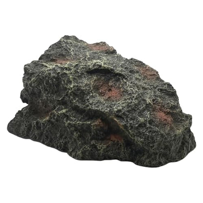 M2cbridge Fish Reptile Hideout Cave Terrarium Amphibians Habitat | Natural color careful craft, resting spot, solid and sturdy, water dish - style: Cave+ Water Dish