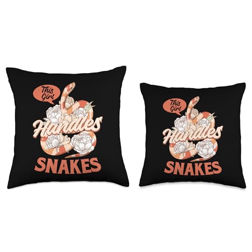 Snake Handler Gloves Reptile Herpetologist Snake Handling Throw Pillow - size: 16x16