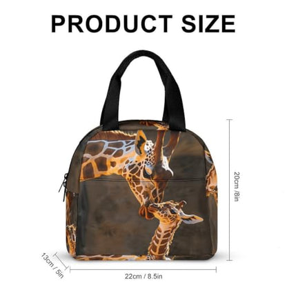 Gentle Giraffe Lunch Bag for Women Men | Insulated Lunch Box Leakproof Food Meal Containers Reusable Foldable 6L Capacity Lunch Tote Bags for Work Picnic Travel - color: style-12