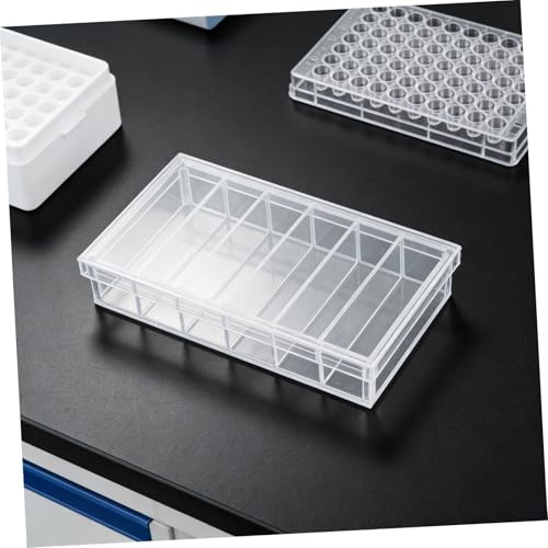 MAGICLULU Acrylic Incubation Tray for Laboratory Use with 6-Compartment Design and Lid, Tight Seal, Easy Clean Specimen Observation Box for Hatching and Raising Aquarium Fry, 6.6x3.8 Inches