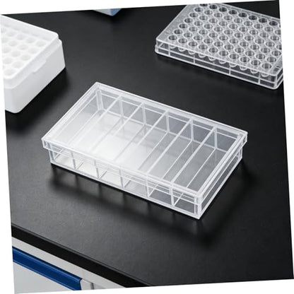 MAGICLULU Acrylic Incubation Tray for Laboratory Use with 6-Compartment Design and Lid, Tight Seal, Easy Clean Specimen Observation Box for Hatching and Raising Aquarium Fry, 6.6x3.8 Inches