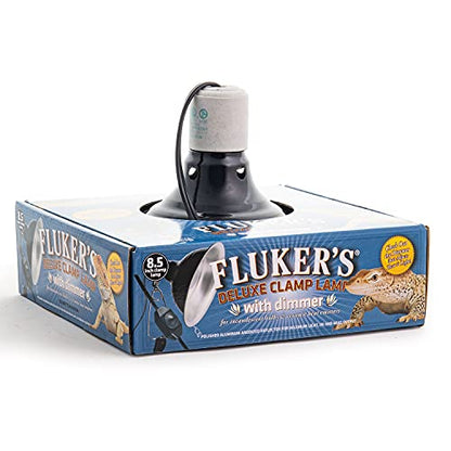 Fluker's Repta-Clamp Lamp, Heavy Duty Clamp Light For Reptile Tanks and Terrariums, UL/CUL Approved, Great for Reptile Basking, 150-Watt Maximum with Dimmable Switch, 8.5" | Heavy Duty Clamp Light for Reptile Tanks and Terrariums, UL/CUL Approved, Great f