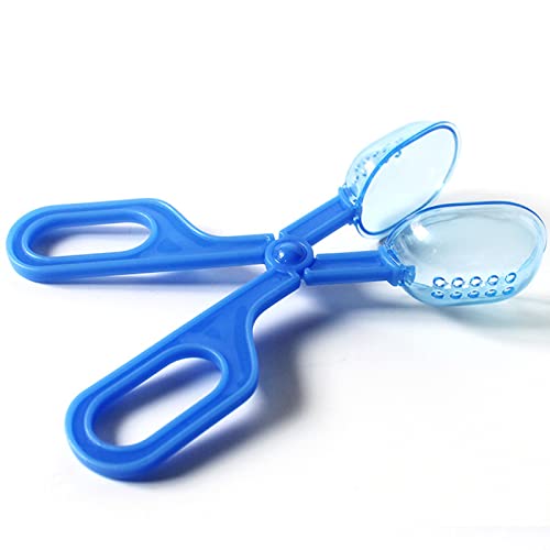 1PCS Reptile Feeding Blue Cleaning Tool Scooper Feeding Tool Amphibian Terrarium Spider Cricket Feeding Clamp Litter Clamp