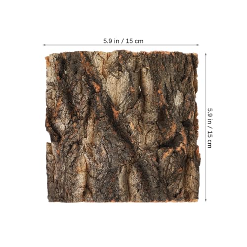 Garneck 5Pcs Reptile Terrarium Cork Bark Background - Natural Cork Wood for Reptile Tank Decor - Vivarium and Gecko Enclosure Background with Climbing and Hiding Features
