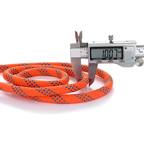 Static Climbing Ropes 35FT,50FT,100FT,150FT,200FT,250FT(Diam 10mm,16mm) - color: Orange(diam 10mm), size: 35 FT
