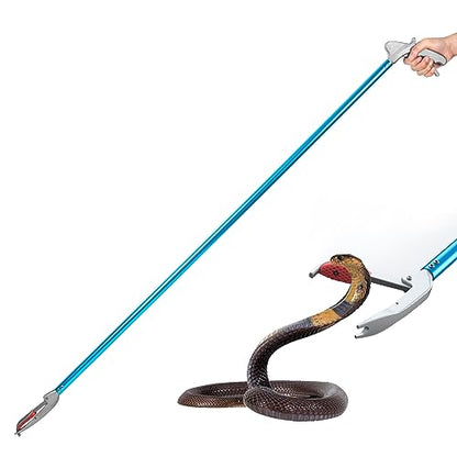 G2 60-inch Professional All-Aluminum Alloy Snake Tong Reptile Grabber Rattle Snake Catcher Wide Jaw Handling Tool with a Protective Structures for Snakes - size: 60in with pad