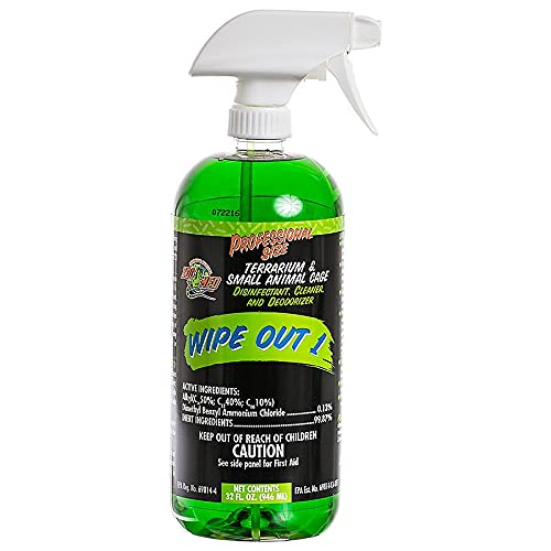 DBDPet Wipeout Reptile Terrarium Cleaner (32oz) - With Attached Pro-Tip Guide
