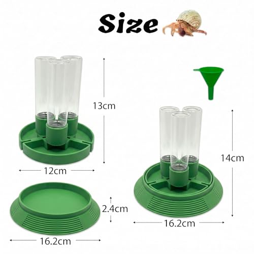 4-in-1 Hermit Crab Feeding Station - Integrated Nutrition and Hydration Center，3D-Printed Tank Accessories Made from Safe Materials, Suitable for Hermit Crabs and Small Reptiles. - color: Green