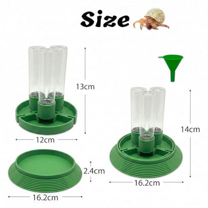 4-in-1 Hermit Crab Feeding Station - Integrated Nutrition and Hydration Center，3D-Printed Tank Accessories Made from Safe Materials, Suitable for Hermit Crabs and Small Reptiles. - color: Green
