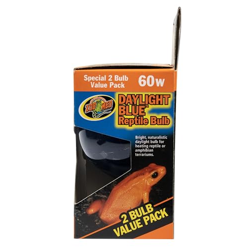 Zoo Med (3 Boxes) 2-Pack Daylight Blue Reptile Bulb, 60-watt - 6 Bulbs Total