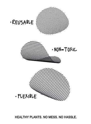 LE TAUCI Plant Pot Hole Mesh Pads, 2-Inch Round Flower Pot Drainage Covers, Prevent Soil Loss, Durable Reusable, Bonsai Bottom Grid Mat, Gardening Essentials, 50-Pack - size: 2*2 inches
