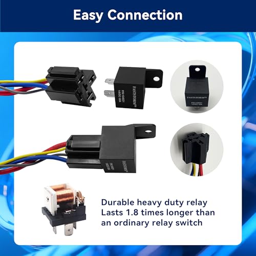 Electric Fan Relay Kit 12V 60 AMP Electric Radiator Cooling Waterproof Fan Relay Kit with Thermostat Control Switch 185 On 175 Off Upgrade - style: Single Fan 185 On 175 Off