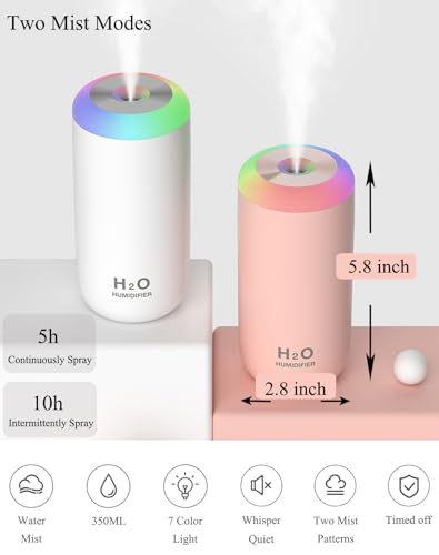 Plant Humidifier indoor, 350ml Humidifier for plant, desk, portable, travel (Cyan) - color: 1-Cyan