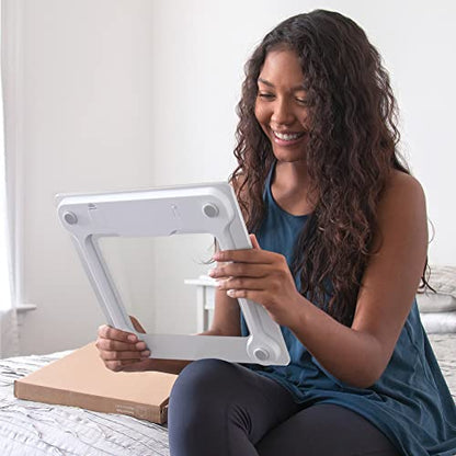 Greater Goods Digital Weight Scale, Accurate, Non-Slip, and Scratch Resistant Bathroom Scale (White) - style: Basic, White/Clear