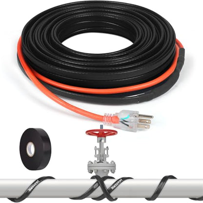 30FT Pipe Heat Tape, -40°F Freeze Protection,Heat Tape for Water Pipes | Heat Tape for Water Pipes,Freeze Protected Water Pipe Heating Cable 120V 5W/ft