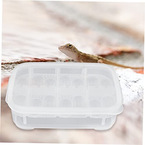 Professional Reptile Breeding Box Durable Egg Incubator Case for Hatching Geckos Lizards and Turtles Lightweight Design for Easy Use and Protection - color: White