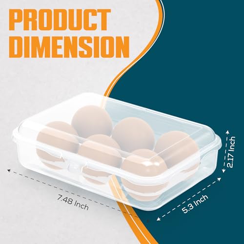 ZPU Egg Holder Camping, 1Pcs 6 Grid Egg Container, Plastic Egg Carrier for Camping Picnic Travel Outdoor Refrigerator Kitchen, Protective Egg Storage Case, Clear White - color: 1pcs-white