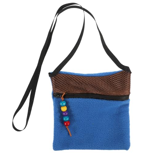Travel Carrier Bag with Breathable Mesh, Small Animal Shoulder Strap Carrier, Portable Pet for Hamsters, Bunnies, and Reptiles – Dark Blue Random Color Random Color