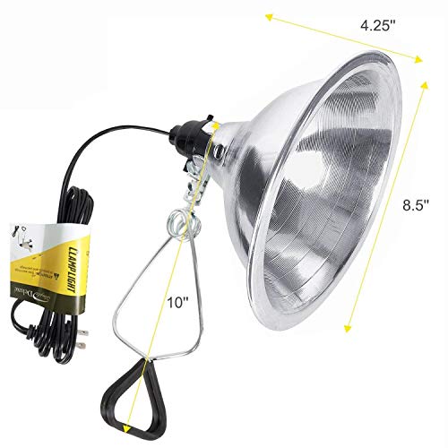 Simple Deluxe Clamp Lamp Light Socket with 8.5 Inch Aluminum Reflector, Suit for Max 150 Watt Lamp (No Bulb Included) with 18/2-Gauge 6 Feet Cord, 4-Pack - size: 8.5 Inch (150 Watts), style: 4-Pack
