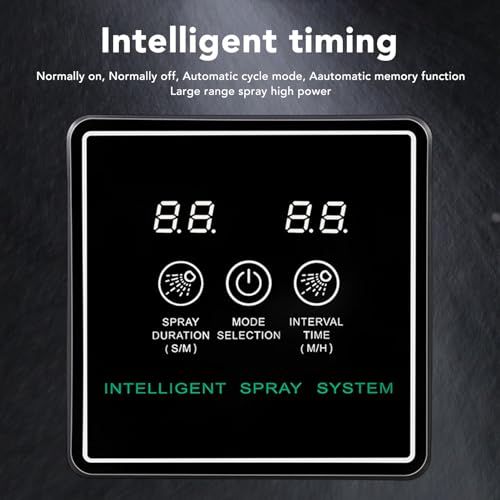 Reptile Fogger Smart Spray System, Automatic Timing Humidifier with 360 Degree Adjustable Misting Nozzles for Terrarium, Reptile Mister with Intelligent Cycle Spray for Rainforest